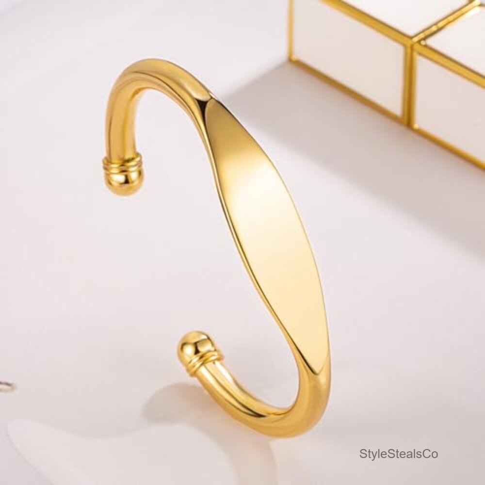 Adjustable 925 Sterling Silver Bangle Bracelet St… - image 5